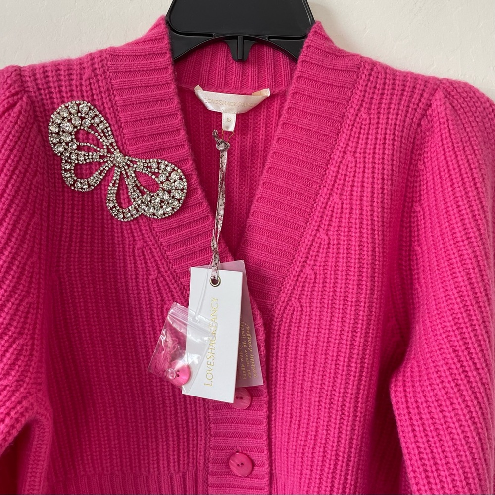 LoveShackFancy Pink Cardigan Sweater - Picture 8 of 10